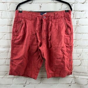 The point zero experience linen men’s shorts with drawstring waist